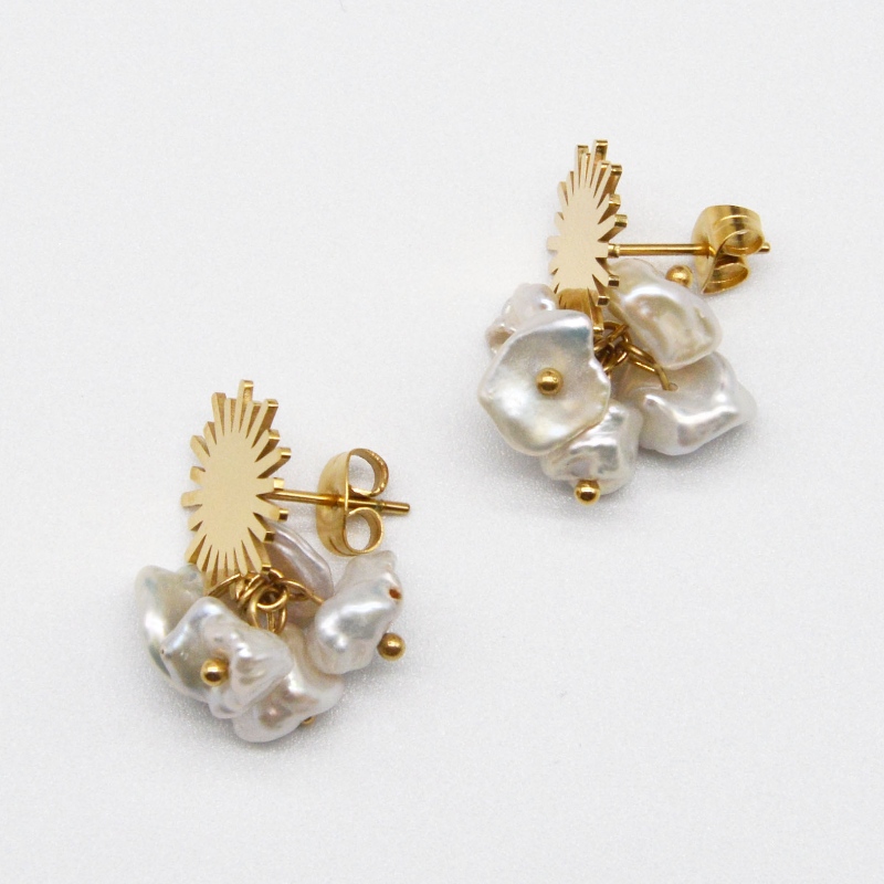 Vlasové perlové náušnice, módní šperky, šperky z Pearl Jewelry rfbear0134