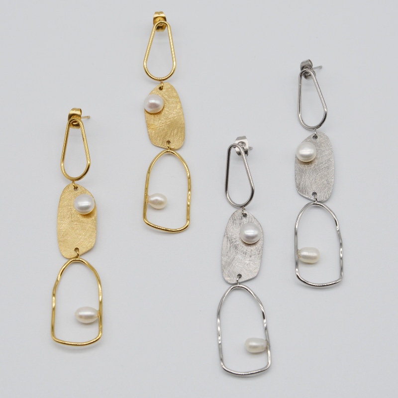 Perlové perlové náušnice, módní šperky, Pearl Jewelry rfbear0349